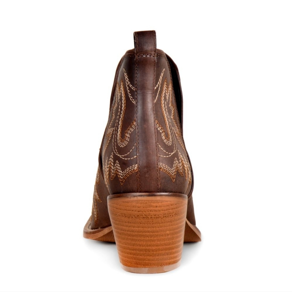 NWT Myra Boho Western Leather Ankle Booties - Picture 4 of 12